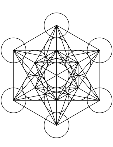 Metatron'S Cube Mandala Coloring Page